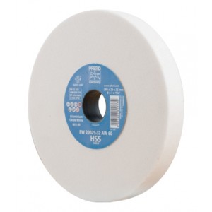 PFERD SCHLEIFSCHEIBE HSS Ø 200 X 25 X Ø 32 MM, K60, WEISS