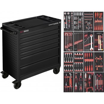 KRAFTWERK BT900 BLACK-LINE WERKSTATTWAGEN, 247-TLG.