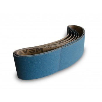 Schleifband blau, 100 x 1220 mm, K80, 5 Stk