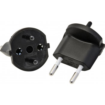 Fixadapter DE-CH, Konturenstecker CEE7/17-Typ11, mit Dichtung