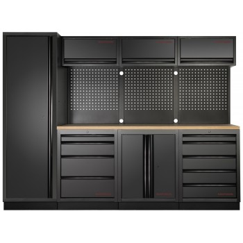 Kraftwerk 4-Element-Werkstatt-Schrankwand Black Mobilio