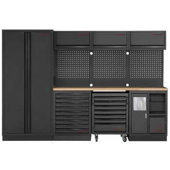 Kraftwerk 4-Element-Werkstatt-Schrankwand Black Mobilio