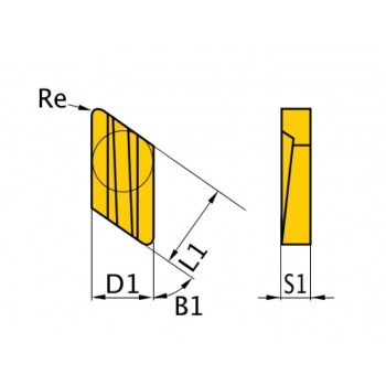 HM-WENDEPLATTE KNUX 160405R, 5 STK