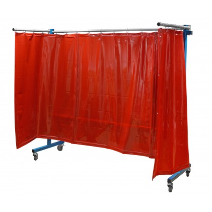 SCHWEISSKRAFT VSW TRANSFLEX 3700 X 1950 MM, ROTORANGE VORHANGSCHUTZWAND