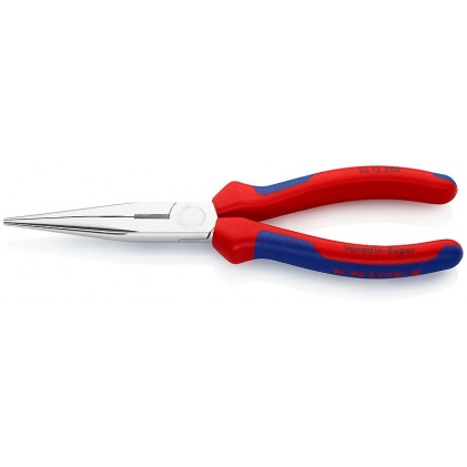 KNIPEX FLACHRUNDZANGE 200 MM MIT SCHNEIDE, VERCHROMT
