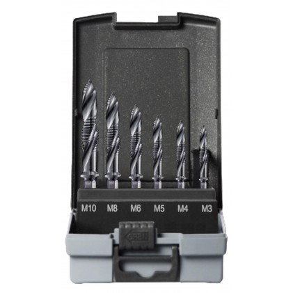 Projahn Prostep Kombigewindebohrer-Set M3-M10, 7-tlg., HSS-G Tialn