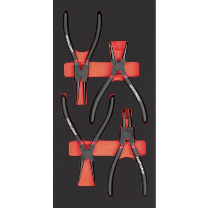 KRAFTWERK SEEGERING-ZANGENSATZ-EINLAGE 20X40, PRO-LINE, 4-TLG.
