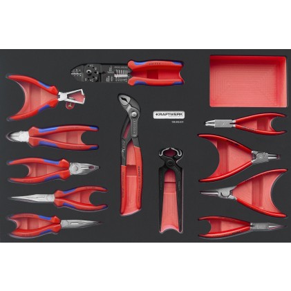 KRAFTWERK KNIPEX ZANGEN-EINLAGE 60X40, PRO-LINE, 12-TLG.
